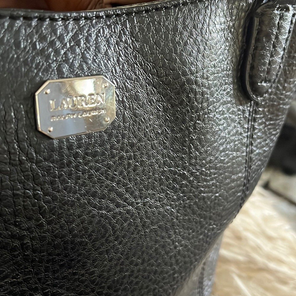 Black soft leather purse Ralph Lauren